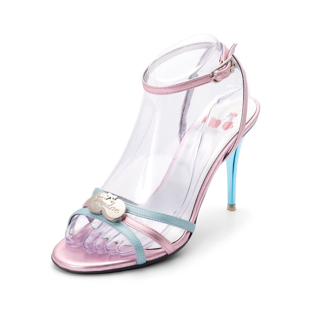 Cotton Candy on a Stick | Recycled Leather ^ Stiletto Stick ~ Shiny Aqua * à la Magnetic