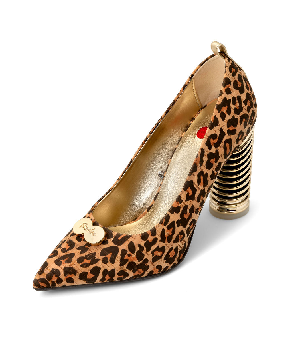 Push Up Pump | Cork ^ Swirl Cone ~ Golden * Magnetic